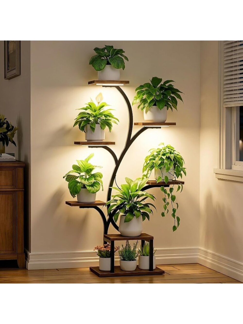 New Plant Stand Indoor with Grow Light, 7 Tier 49" Lighted Plant Shelf